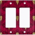 thumbnail image 6 of Metal Light Switch Plate Cover Elegant Burgundy Grape Vine Damask DAM074, 6 of 13