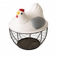 thumbnail image 4 of Cesta para almacenar huevos, cestas para recoger huevos con tapa, caja organizadora redonda para huevos de , contenedor para cocina y Tapa gris, 4 of 8