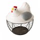 thumbnail image 3 of Cesta para almacenar huevos, soporte para huevos frescos con tapa, cesta rústica para huevos de , contenedor para frutas y encimeras. Tapa gris, 3 of 8