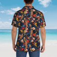 thumbnail image 4 of Pofeuu Vintage Floral Print Hawaiian Shirt for Men Sleeves Casual Button Down Summer Beach Dress Shirts T-Shirts,3X-Large, 4 of 7