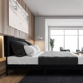 thumbnail image 6 of JUSTLET Full Bed Frame, Upholstered Platform Bed Frame with Headboard No Box Spring Needed, Black, 6 of 6