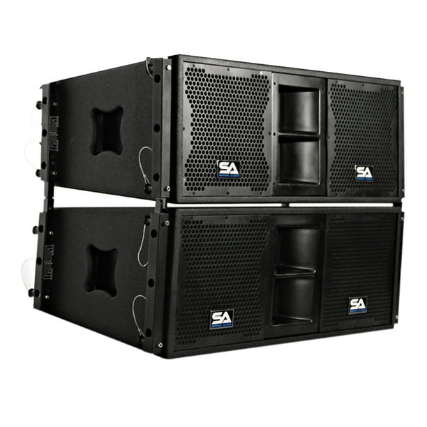 Seismic Audio Pair of Premium Passive 2x10 Line Array Speakers with