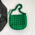 thumbnail image 3 of Bolsas De Hombro Bolso Bandolera Para Mujer, Bolso De Mano De Algodón Acolchado A Cuadros Para Mujer, Bolso De Mano, 3 of 8