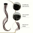 thumbnail image 2 of Zhuge Synthetic Long Dragon Beard Bangs Side Air Bangs Wavy Curly Clip In Bangs Front Side Bangs Two Side Fringe Hair Extension 13.8 Inch，2 Pcs，Brownish Yellow, 2 of 3