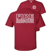 Fair Game Fire Rescue T-Shirt-Cardinal-Red-2x