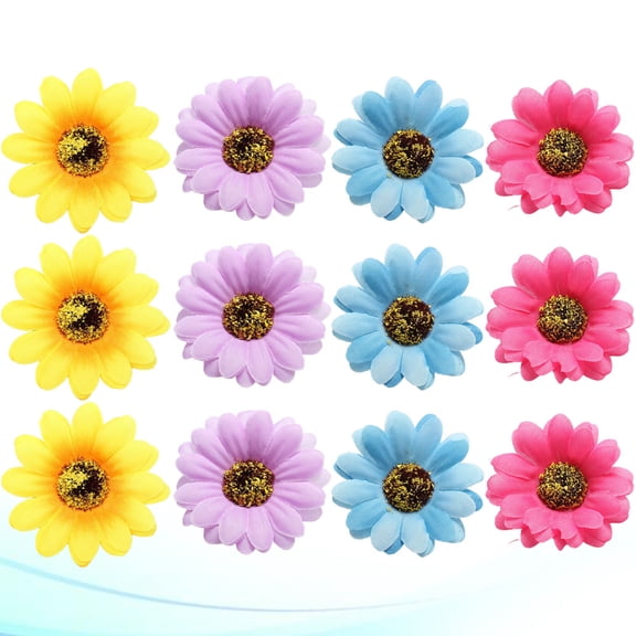 Tineasur Chic Flower Bobby Pins Assorted Color Boho Style Hair Decoration for Women and Girls 12Pcs