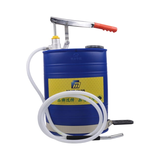 Llenador de aceite para caja de engranajes, con tubo de salida de aceite de 10 l y 6,5 pies, fácil de usar, tipo presión manual B Azul