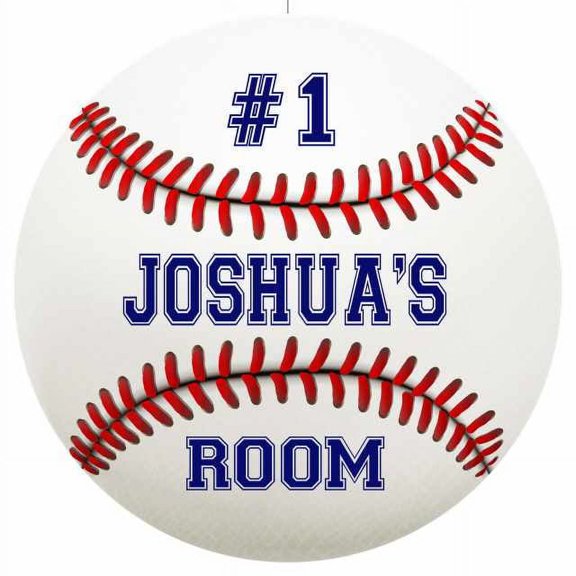JOSHUA'S Bedroom 14" Round Metal Sign Boys Room Wall Decor Gift 100140030004