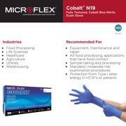 MICROFLEX Cobalt Disposable Nitrile Exam Glove Standard Cuff Length MEDIUM N192 100 per Box