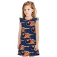 thumbnail image 1 of Fotbe Bowling Ball And Flame Vestido de Dormir para Niñas de 3 a 10 Años, Mangas Cortas, Estilo Princesa, Pijama Camisón con Mangas Voladas-Large, 1 of 6