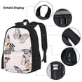thumbnail image 3 of Pofeuu Beautiful Butterfly Print Backpack Travel Backpacks With Lunch Bag Pencil Bag Set 3 pcs Set Cartoon Backpack, 3 of 7