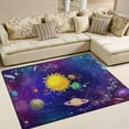 thumbnail image 2 of Coolnut Planets Around Sun on Cosmic Lightweight Carpet Mats, 5'3" x 4' Area Soft Rugs, Floor Mat Rug Home Decoration for Kids Room Living Room, 63"x 48", 2 of 6