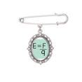 thumbnail image 1 of Electric Field Intensity Formula Brooch Pin Dress Shirt Shawl Clips, 1 of 3