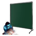 thumbnail image 1 of Eastvita Écran de Soudure 8x6 FT avec Cadre - Résistant aux Flammes - Rideau PVC Résistant/panneau de Sécurité Transparent avec Roues Pivotantes Verrouillables pour Atelier/garage/métal (Vert), 1 of 6
