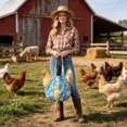 thumbnail image 3 of Waterproof Poultry Carrier Bag With Leg Hole, Floral Printed Breathable Chicken Sling Tote, Comfortable Farm Transport Handbag For Hens Small Geese Vet Visits Farm Travel, 3 of 8