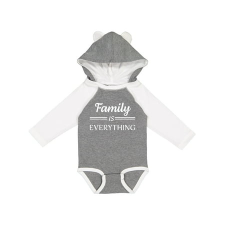 

Inktastic Family Is Everything in White Text Gift Baby Boy or Baby Girl Long Sleeve Bodysuit