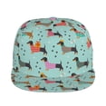 thumbnail image 2 of Fotbe Christmas Dachshund Flat Bill Visor Cap Classic Snapback Hat Polyester Foam Trucker Hat Trucker Cap Adjustable Baseball Cap, 2 of 9