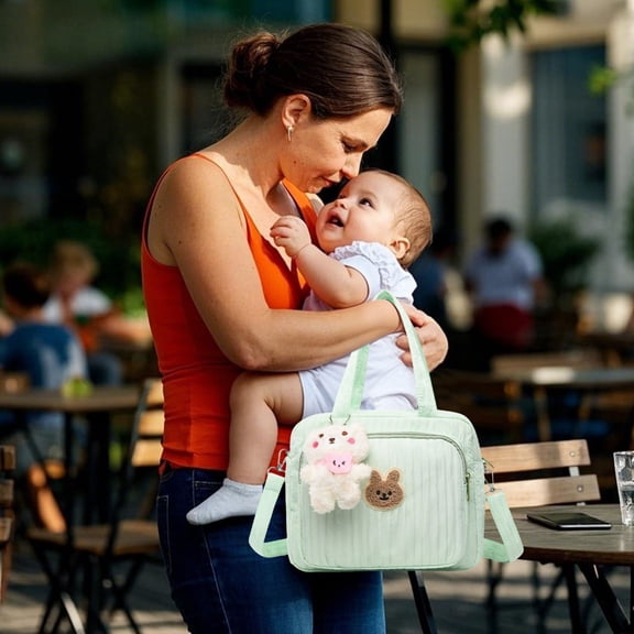 Large Maternity Bag - Functional Nursing Tote for Mom and Baby with Organizer Compartments and Insulated Pocket - for Daily Commutes and Outings