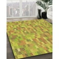 thumbnail image 3 of Ahgly Company Machine Washable Indoor Round Transitional Banana Yellow Area Rugs, 7' Round, 3 of 7