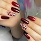 thumbnail image 1 of 24 Pcs Glittering False Nail Valentines Day Press On Nail French Cats Eye Stick on Nail Glossy Artificial Nail, 1 of 4