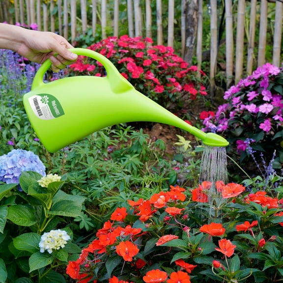 MyLifeUNIT Watering Can for Indoor Plants, Water Can with Shower Head, 1/2 Gallon (Green)