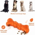 thumbnail image 3 of LaRoo Dog Feeder Puzzle Toy Bone, Pets Dog Chew Toy Snack Dispenser, Bite Resistant Interactive Dog Toy Treat Dispensing Yummy Bone for Small Medium Large Dog (16cm Bone Orange), 3 of 5
