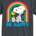 thumbnail image 3 of Peanuts - Be Happy Rainbow - Men's Short Sleeve Graphic T-Shirt, 3 of 6