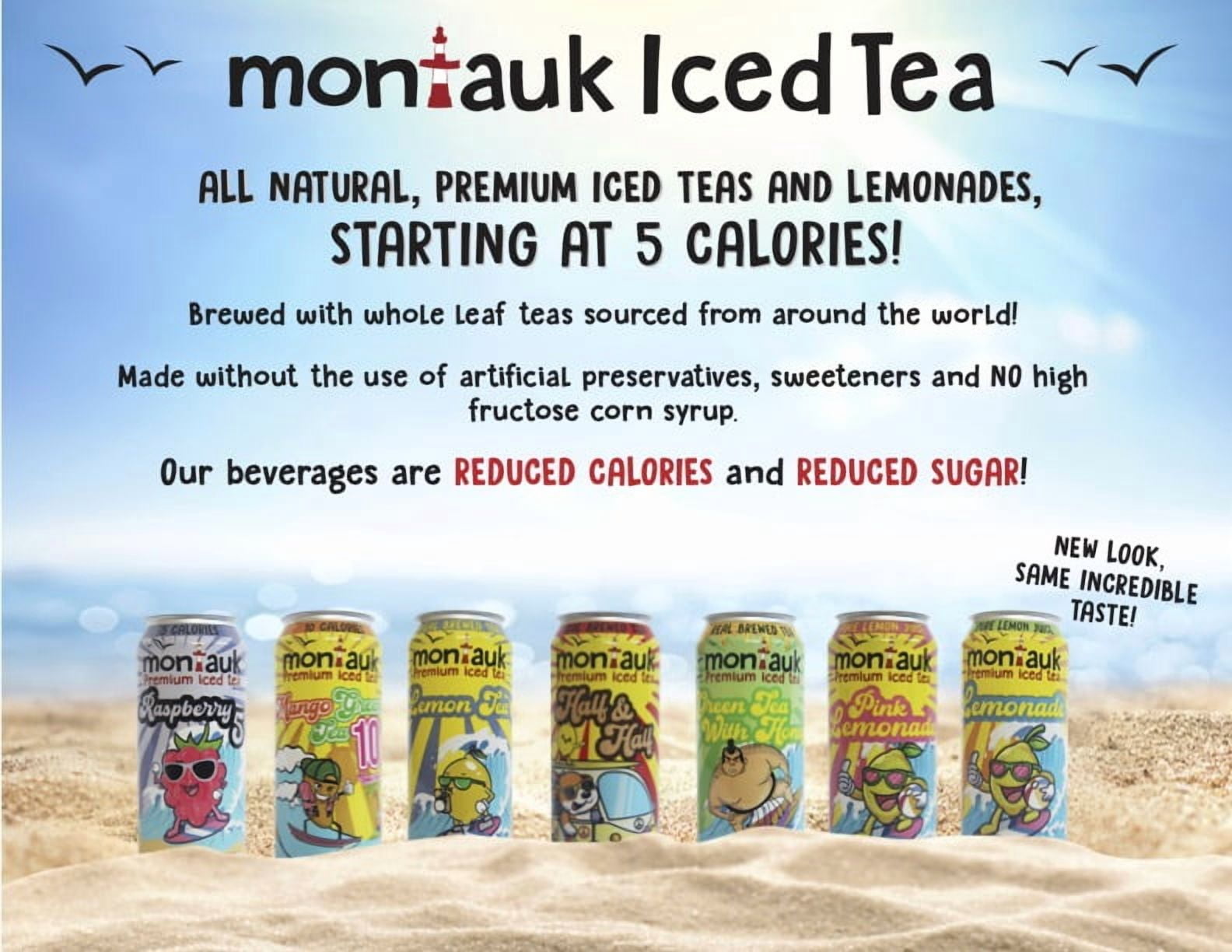 Montauk Iced Tea: Raspberry  12 Count (Zero Sugar 5 Calories)
