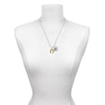 thumbnail image 3 of Delight Jewelry Goldtone Horseshoe Silvertone Script Initial Disc - & - Charm Necklace, 20"+3", 3 of 4