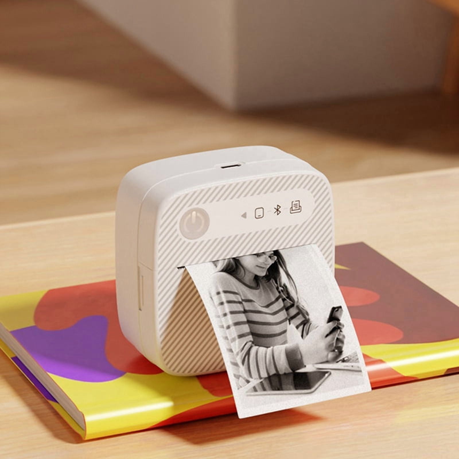 Label Maker Machine with Tape Portable Bluetooth Label Printer Inkless Labeler for Home Kitchen School