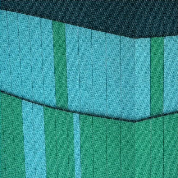 Ahgly Company Indoor Square Patterned Dark Turquoise Green Area Rugs, 4' Square