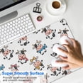 thumbnail image 4 of Long Mouse Pads for Desk,White Cow Scarf Pattern Desk Mats on Top Of Desks, Desk Mouse Pad Extra Large with 3mm Non-Slip Base and Stitched Edge for Gaming,Office,Work,Home 31.5"x11.8", 4 of 6