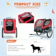 thumbnail image 3 of Demi Bonn 53" Dog Trailer for Bicycles, Dog Bike Trailer for Dogs with 3 Entrances for Travel, Quick Set-up and Fold Down, Red, 3 of 9