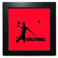 thumbnail image 1 of American Sports Volleyball Black Square Frame Picture Wall Tabletop, 1 of 4