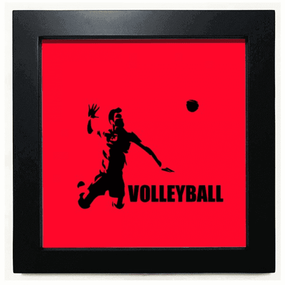 American Sports Volleyball Black Square Frame Picture Wall Tabletop