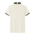 thumbnail image 4 of hoksml Mens Short Sleeve Shirts Casual Golf Polos Shirt Solid-Color Collared Colour Blocking Button Pocket T Shirt Top Turndown Collar Blouse Tee Shirt Summer Clearance, 4 of 5