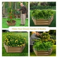 thumbnail image 6 of Sunnydaze 40.5" x 36" x 11.75" Hexagon Brown Galvanized Steel Outdoor Raised Garden Bed, 6 of 11