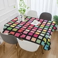 thumbnail image 2 of Yayeee Tablecloths 60" x 60" Rectangle Wrinkle Resistant Party Table Cover, Colorful Block Pattern, 2 of 8