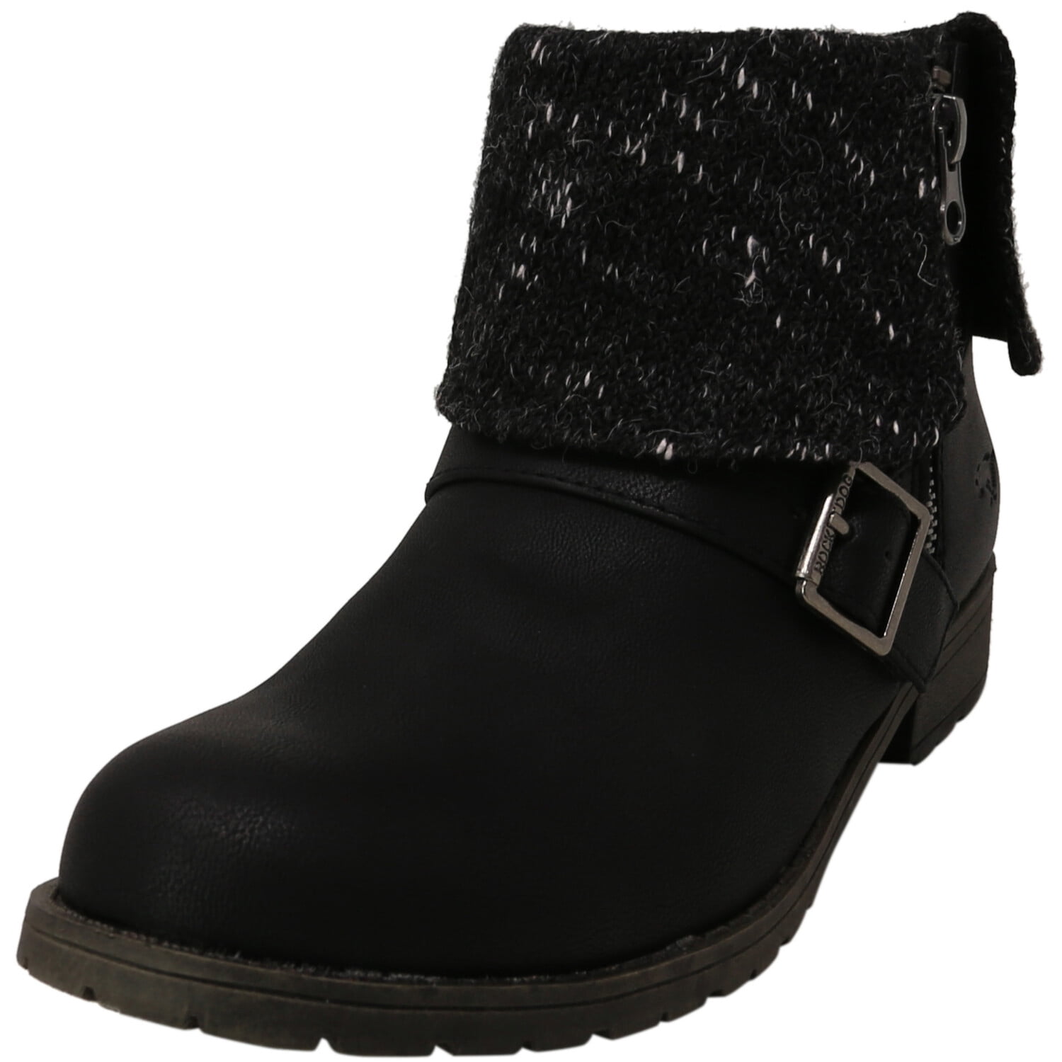 Rocket Dog Women's Bentley Lewis Faux Leather Black Mid-Top Boot - 6M