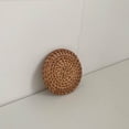thumbnail image 1 of 1Pcs 10cm Placemats Round Handmade Insulation Kitchen Rattan Coasters, 1 of 8