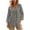 Gray, variant on Womens Cotton Linen Blouses Lapel Collar V Neck Long Sleeve Tops Fake Button Casual Business Work Shirt with Front Pocket 2026 Clothes Army Green S