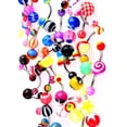 thumbnail image 4 of SmartBy 30Pcs Navel Rings Sexy Decoration Acrylic Colorful Barbell Body Piercing Belly Buttons for Shopping, 4 of 6
