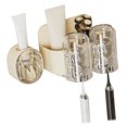 thumbnail image 2 of Lindo oso estante para cepillos de dientes con exprimidor automático de pasta de dientes, perforador de plástico, sin espacio, soportes para cepillos de dientes montados en la pared, 2 tazas, 2 of 5