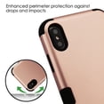 thumbnail image 4 of Kaleidio Case For Apple iPhone XS Max (6.5") [TUFF Armor] Impact Protective Hybrid [Shockproof] 3-Piece Dual Layer Rubber Cover w/ Overbrawn Prying Tool [Rose Gold/Black], 4 of 6