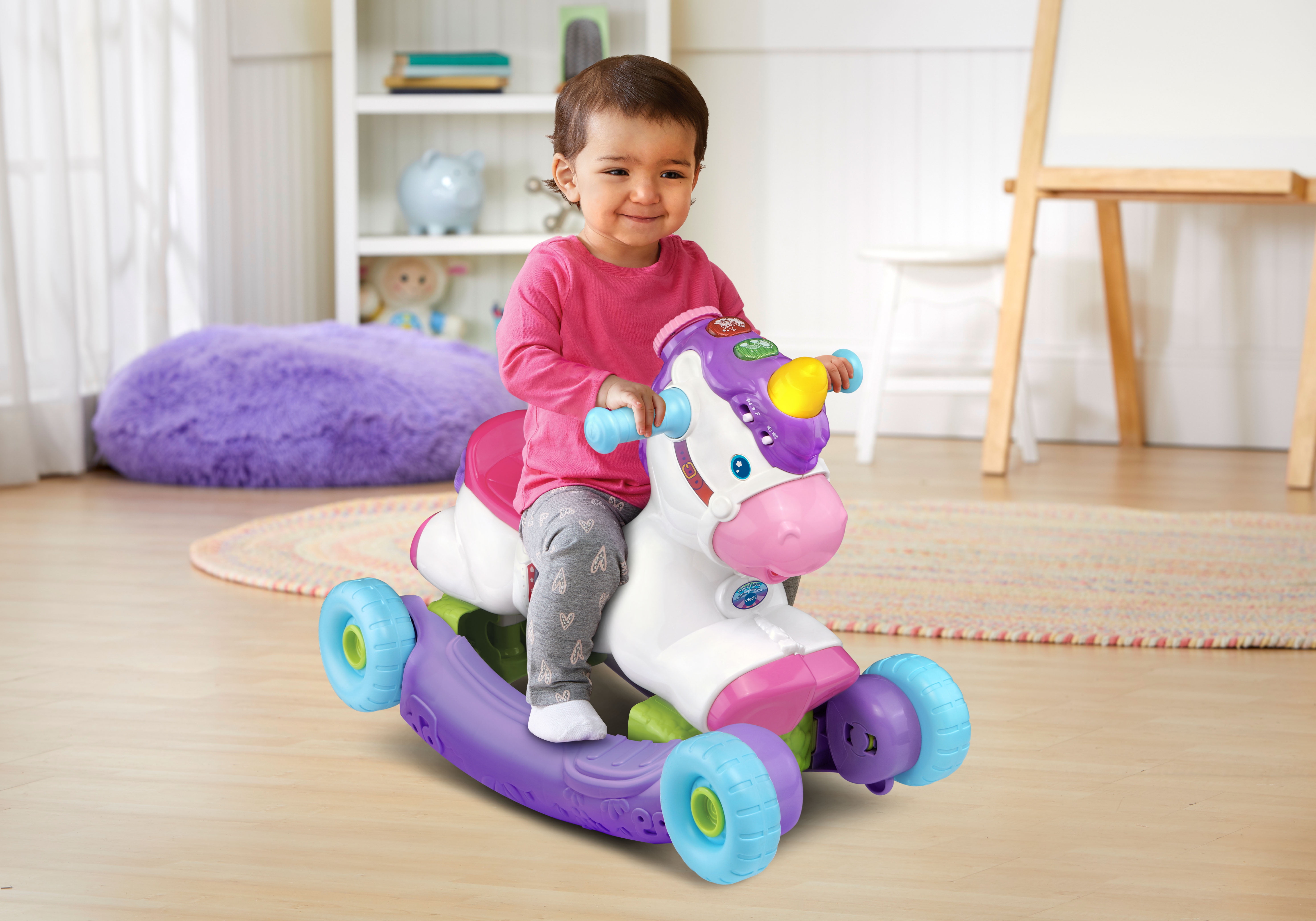 VTech Prance and Rock Learning Unicorn, Rocker to Rider Toy, Motion-Activated Responses - image 6 of 14