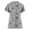 thumbnail image 1 of Hauts d'Été pour Femmes 2023 Femmes Manches Courtes Col en V Hauts Uniforme de Travail Blouse à Imprimé Dessin Animé, 1 of 3