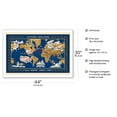 thumbnail image 2 of United Airlines - World Air Routes - USA Europe Africa Asia - Vintage Airline Travel Poster by Lucien Boucher c.1949 - Fine Art Matte Paper Print (Unframed) 30x44in, 2 of 4