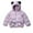 Purple, variant on Children's Padded Jacket With Panda Print Ears Matching Hooded Jacket for Boys And Girls Size 18-24 Months, Brown