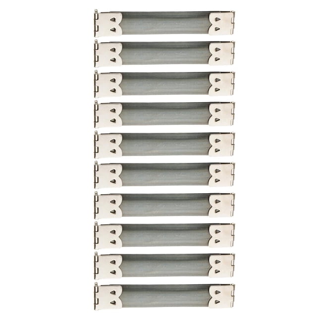 10x Estuche para Monedero o Gafas Marco Flexible Clip de Resorte Flexible Interno Plateado 8.5cm 8.5x1.4 cm
