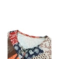 thumbnail image 6 of Liacowi Women Vintage Print Long Sleeve Crop Tops Sexy Round Neck Slim Fit Blouses Tee Streetwear, 6 of 9